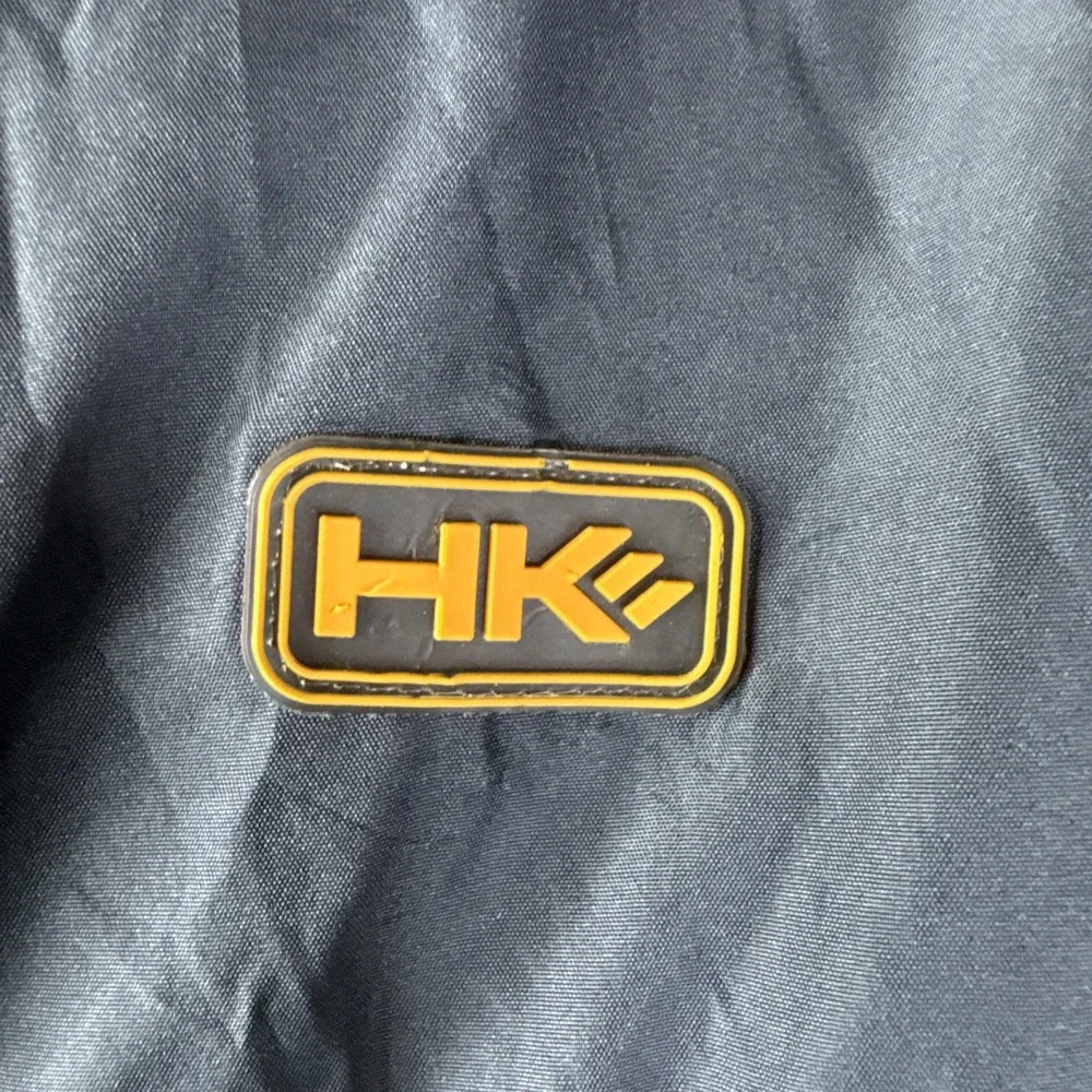 HK Hawke &‎ Co Jacket Boys Size 10/12 Gray Navy Hooded Lined Puffer Outdoors